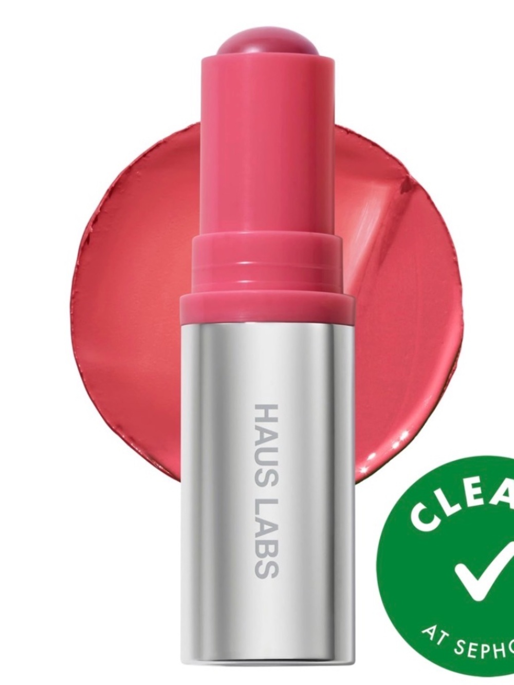 Haus Labs color fuse longwear hydrating glassy lip and cheek blush balm stick